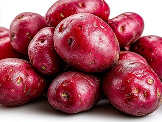 Obraz premium A pile of red potatoes sitting on top of each other