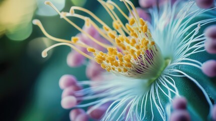 Fototapeta premium A detailed shot of a single flower with a blurred out background