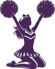 Cheerleader in Mid-performance Silhouette
