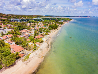 Paulista, Pernambuco - aerial view of Maria Farinha beach