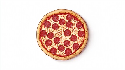 Delicious Pizza Fast Food Icon for Marketing Materials and Menus