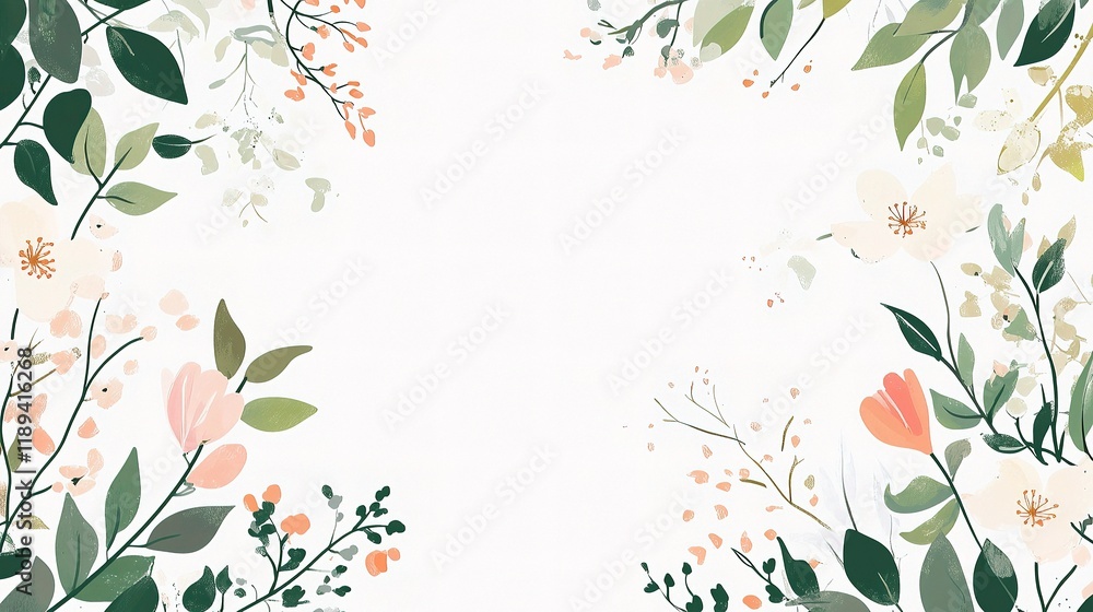 Poster colorful spring themed abstract vector background design