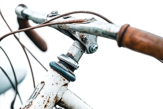 A close-up view of a bicycle's handlebars, ideal for illustrating articles about cycling or bike-related products
