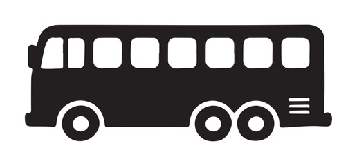 Silhouette illustration of a long bus © Creative Image  