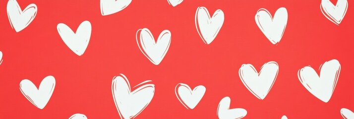 Repetitive heart pattern seamless background for Valentine’s Day fabric gift wrapping paper design