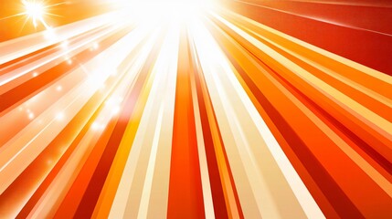 Obraz premium Vibrant Orange and White Light Rays Abstract Background