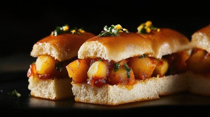 A plate of small sandwiches, ideal for parties or events