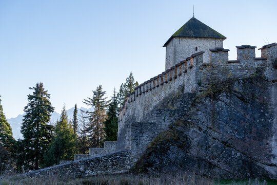 Fortress Hohensalzburg castle complex and Monchsberg - Salzburg Austria
