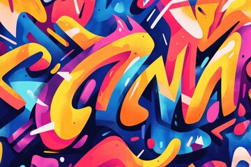 Naklejka premium Abstract graffiti background with vibrant colors