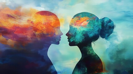 The gentle guidance of a therapist helping a person navigate their inner world, representing support and self-discovery.