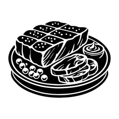 Simple Vector Icon of a Sauerbraten – Logo Design Illustration