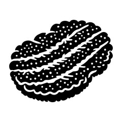 Obraz premium Simple Vector Icon of a Schnitzel – Logo Design Illustration