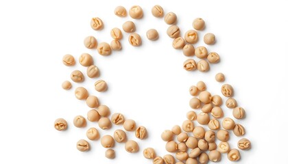 Creamy Beige Peas: A Circular Minimalist Food Photography