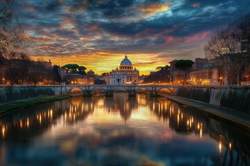 Majestic St. Peter's Basilica: A Stunning Exterior Marvel in the Heart of Vatican City, Rome