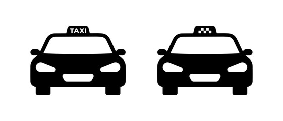 Taxi Cab Car Icon Vector Set. Taxi Service Symbol
