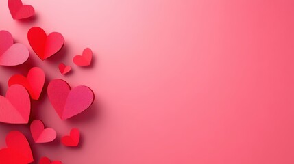 Valentine&rsquo;s Day greeting card background template with heart shape