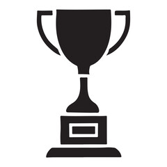Classic Trophy Cup Silhouette Vector Image