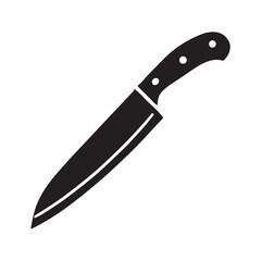 Sharp Chef's Knife Silhouette Illustration