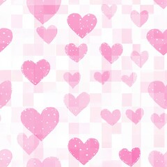 Repetitive heart pattern seamless background for Valentine&rsquo;s Day fabric gift wrapping paper design