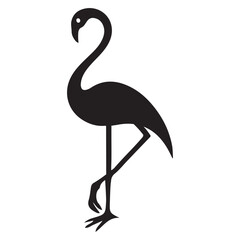Flamingo Silhouette Vector Illustration for Tropical Designs