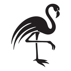 Flamingo Silhouette Vector Art Elegant Pose