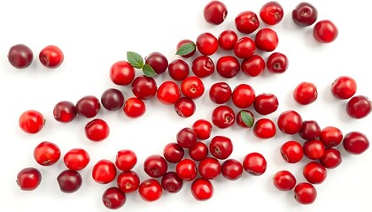 Crimson Cranberries: A Vibrant Scatter of Juicy Berries