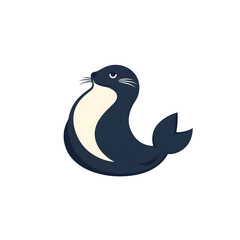 Modern Seal Icon with Rounded Shape and Minimal Detailing