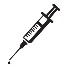 Medical Syringe Silhouette A Symbol of Healthcare