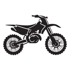 Fototapeta premium Dirt Bike Silhouette Vector Illustration for Off-Road Designs
