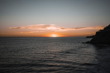 sunset over the sea