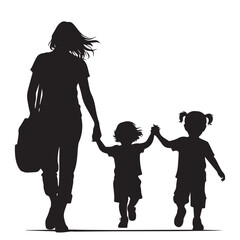 Mothers day vector silhouette