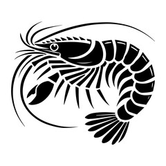 Fototapeta premium Simple Vector Icon of a Bavarian Fairy Shrimp – Logo Design Illustration