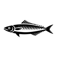 Obraz premium Simple Vector Icon of a herring fish – Logo Design Illustration