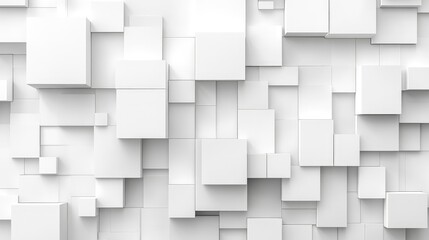 Obraz premium A 3D abstract pattern of stacked, interwoven cubes casting dynamic shadows on the surface.