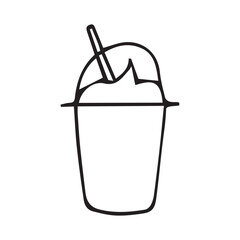 a cup of hot coffee in the morning. It's coffee time. a cup of hot drink and coffee beans. vector. the cafeteria icon. colored glasses with coffee to take away. an invigorating drink.