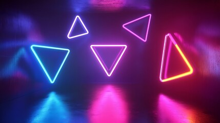 Vivid Dimensions: 3D Rendered Colorful Geometric Shapes Floating on a Neutral Background