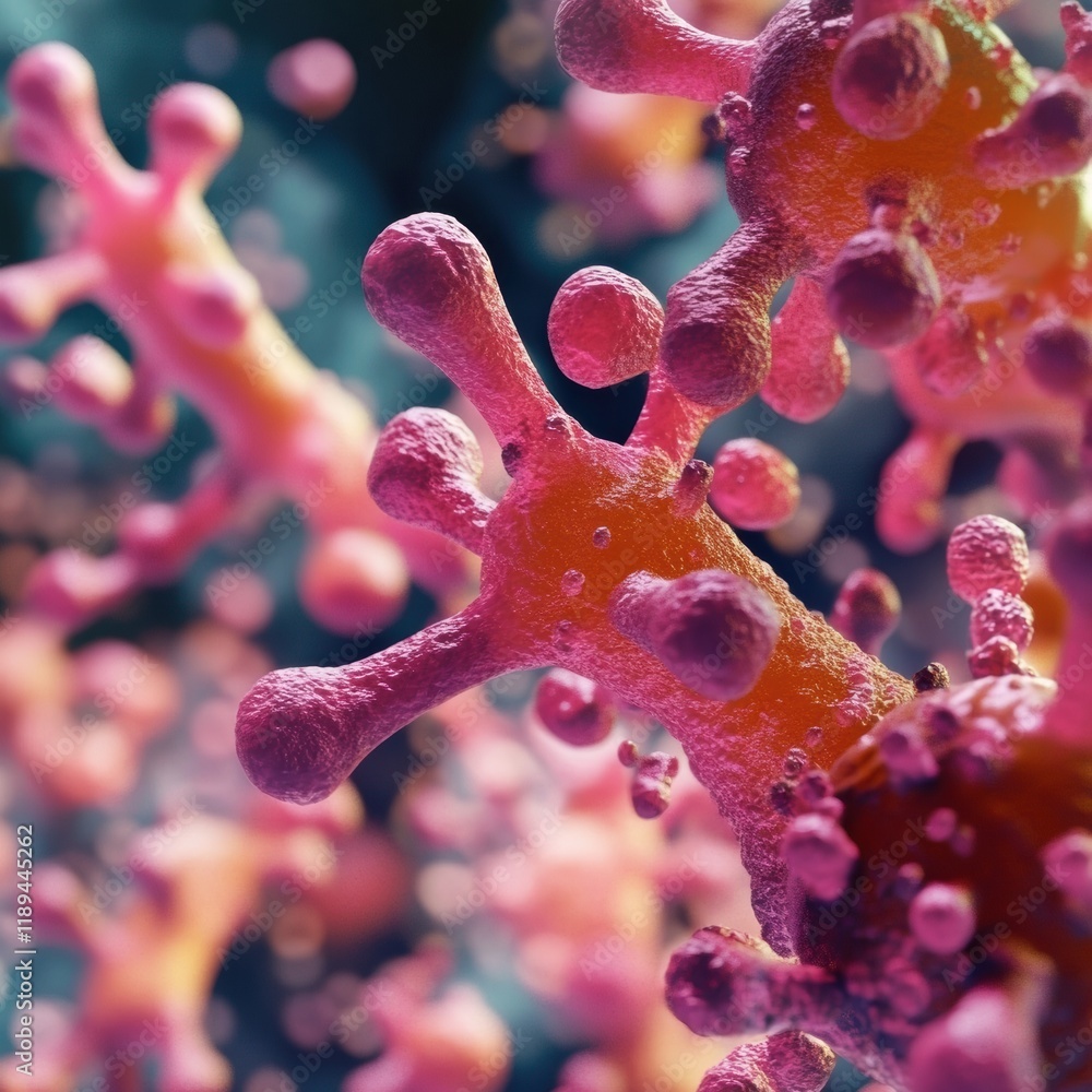 Poster Exploring microbial presence on commonly touched surfaces like door handles and smartphones in daily environments. Generative AI