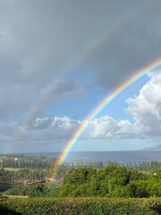 rainbow over the river