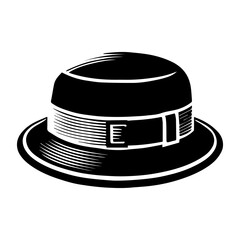Simple Vector Icon of a Pillbox Hats – Logo Design Illustration