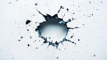 Obraz premium Cracked Wall Texture with Hole