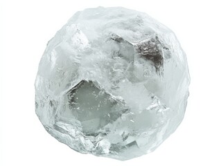 Fototapeta premium a spherical mineral crystal against a white background