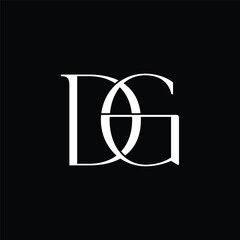 Initial letter DG logo design 