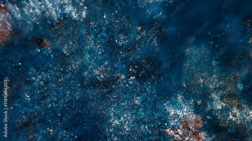Aufkleber intricate patterns of blue and white hues create a mesmerizing view of water and light effects