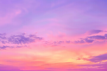 Fototapeta premium Vibrant sunset sky with dramatic purple and pink clouds creating a dreamy atmosphere. Perfect backdrop for romantic designs, meditation apps, or spiritual wellness content.