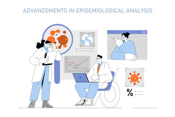 Causes Affecting Human Longevity. Flat Vector Illustration