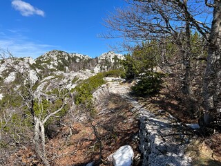 Premuzic hiking trail or Premuzic Trail - Northern Velebit National Park, Croatia or Premuzic-Wanderweg or Premuzic's Trail (Pješački planinarski put Premužićeva staza - NP Sjeverni Velebit, Hrvatska)