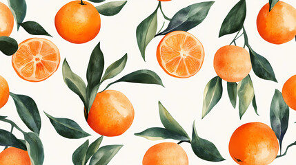 Oranges on white background. Sunmist. Illustration