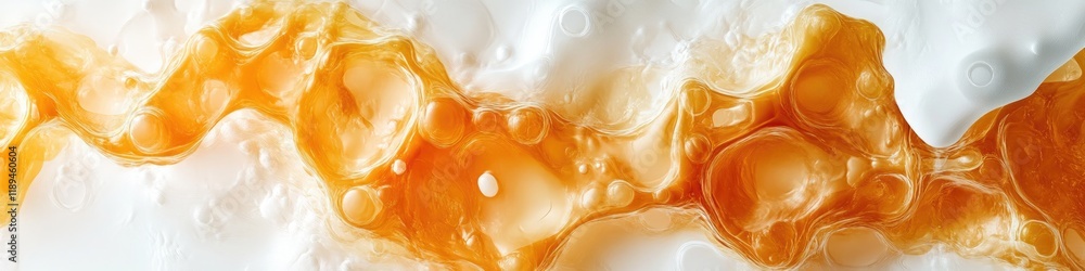 Aufkleber futuristic concept of overlapping translucent shapes resembling cheese textures placed on clean whit
