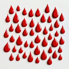 Fototapeta premium red drops on a white background