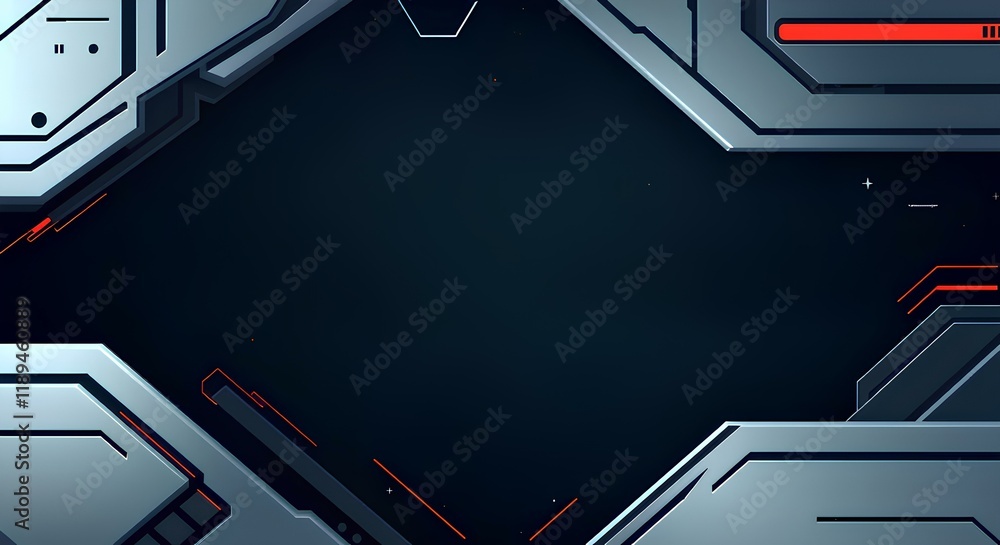 Poster professional abstract background featuring a dark blue and black gradient with sharp geometric lines